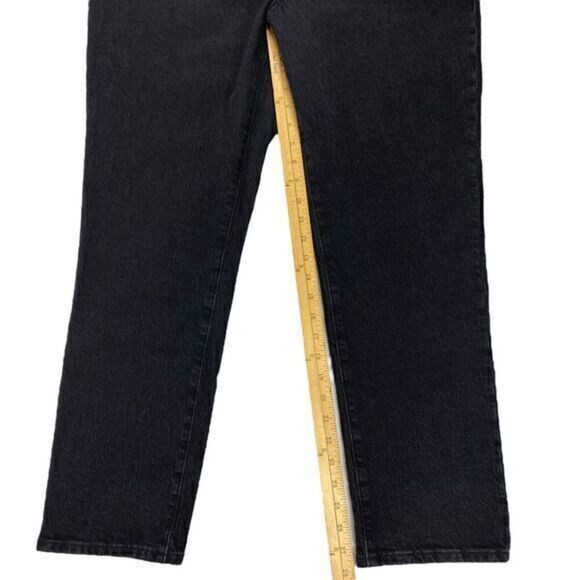 NWT Madewell Jeans Womens 32 Black Mid‎ Rise Perfect Vintage Dark Wash Denim - Picture 12 of 16